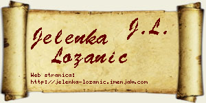 Jelenka Lozanić vizit kartica